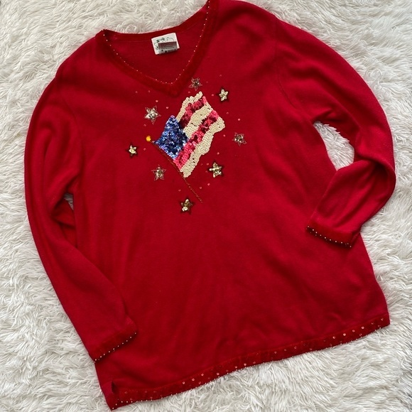 Vintage Americana the quacker factory 1X sweater - Picture 2 of 9